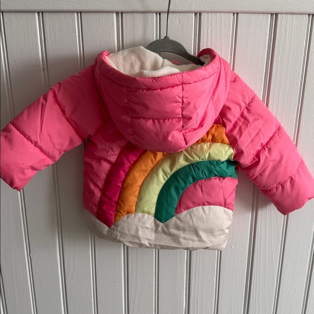 Pink/rainbow baby coat